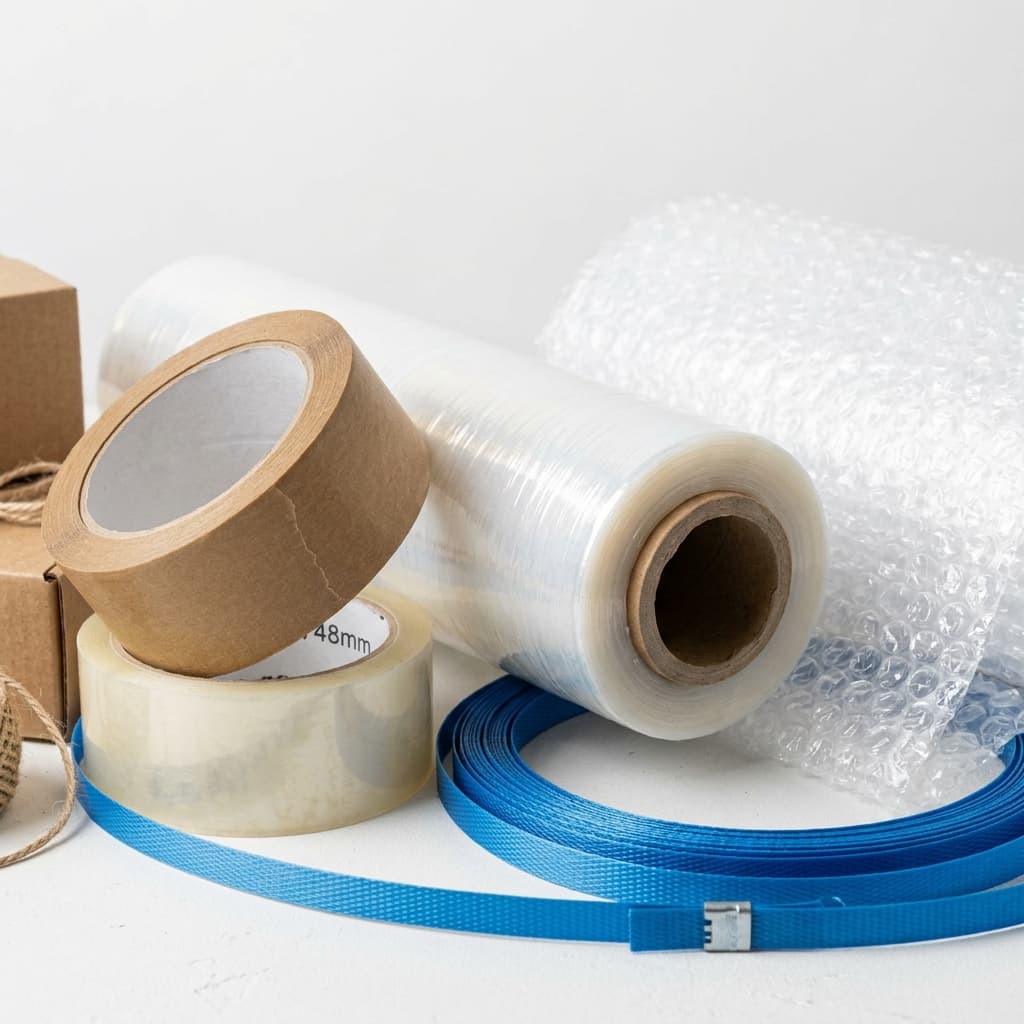 Professional packaging materials - tape, stretch film, bubble wrap